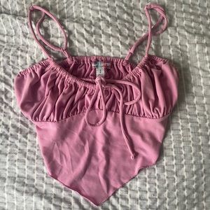 Urban outfitters pink crop tank top